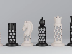 3d chess set pieces 3D Print Model
