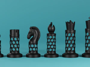 3d chess set pieces 3D Print Model