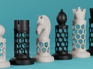 3d chess set pieces 3D Print Model