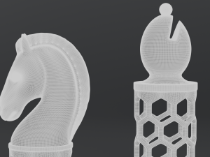 3d chess set pieces Modèles 3D en vedette