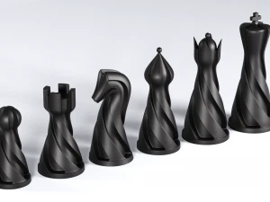 Espiral de peças de xadrez Modelo de Impressão 3D