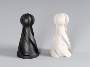 Chess set pieces spiral 3D Принт Модель