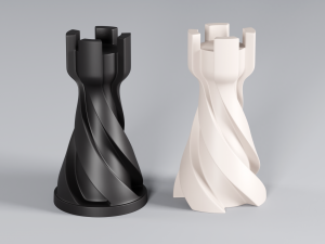 Chess set pieces spiral 3D Принт Модель
