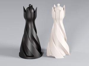 Chess set pieces spiral 3D Принт Модель