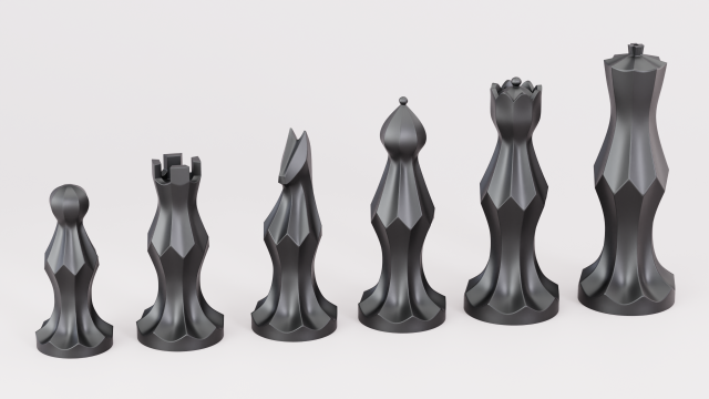 Chess set Modello di stampa 3D .c4d .max .obj .3ds .fbx .stl .blend 