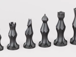 शतरंज सेट 3D प्रिंट मॉडल