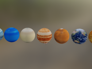 planets Modello 3D