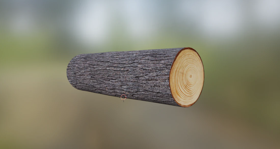 log 3D Model .c4d .max .obj .3ds .fbx .stl .blend 