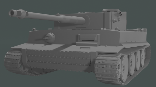 tank tiger 3D Модель .c4d .max .obj .3ds .fbx .stl .blend