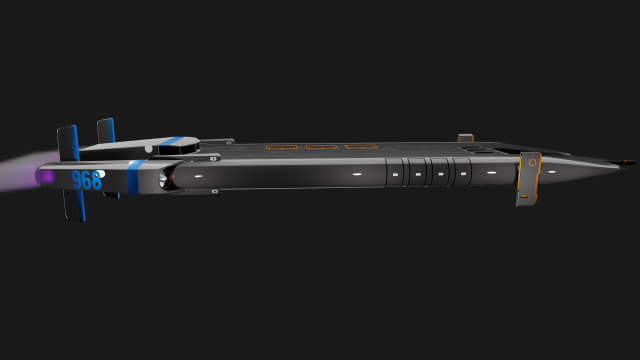 cargo spacecraft Model 3D .c4d .max .obj .3ds .fbx .stl .blend 