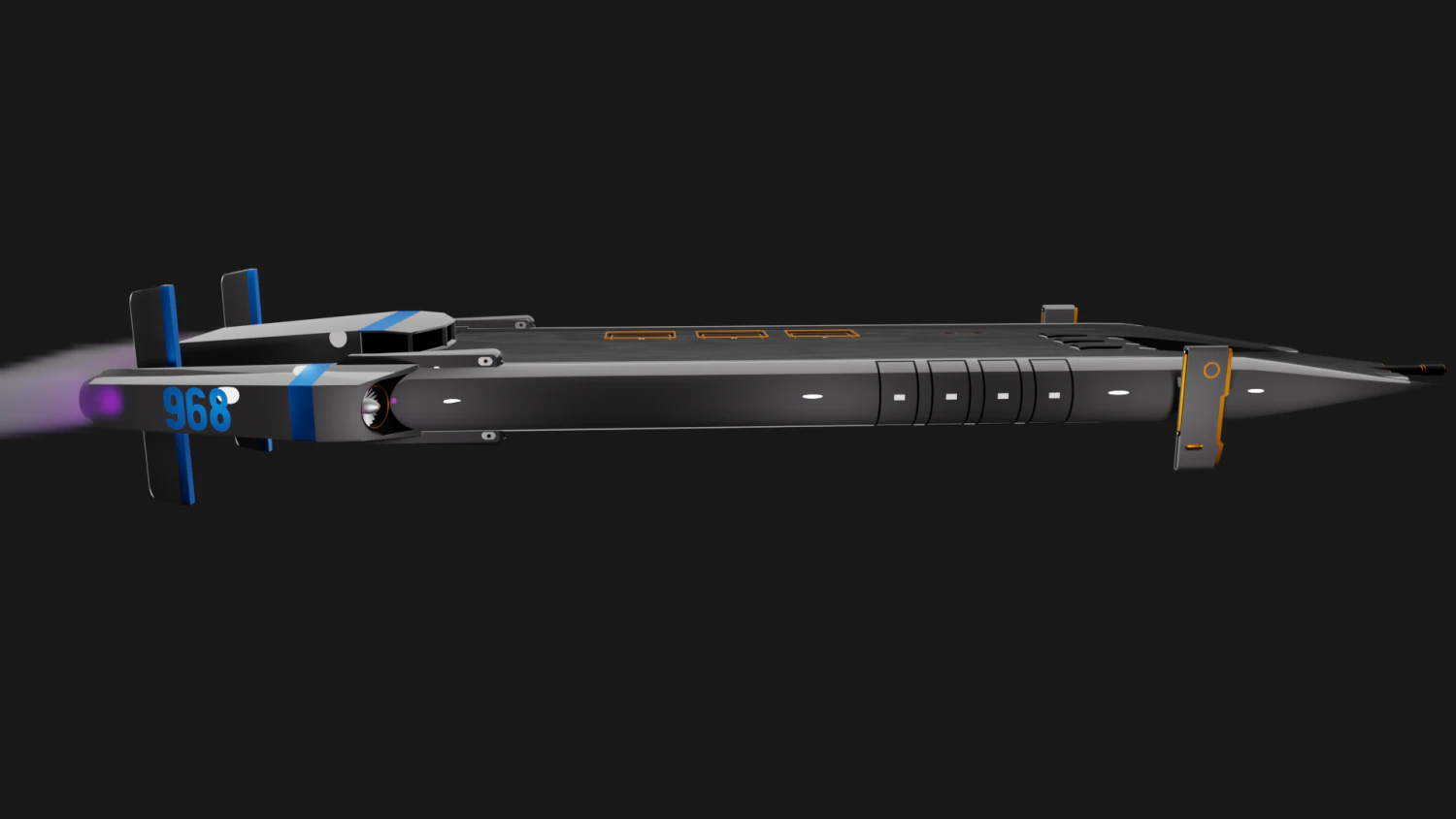 cargo spacecraft 3D Model .c4d .max .obj .3ds .fbx .stl .blend