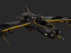 battle starship 3D Model