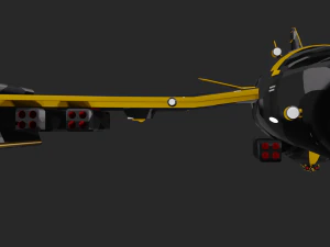 battle starship 3D Model