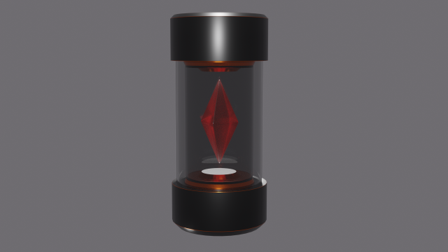 Technological flasks with crystal 3D मॉडल .c4d .max .obj .3ds .fbx .stl .blend 