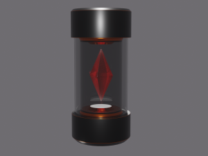 Technological flasks with crystal 3D Model