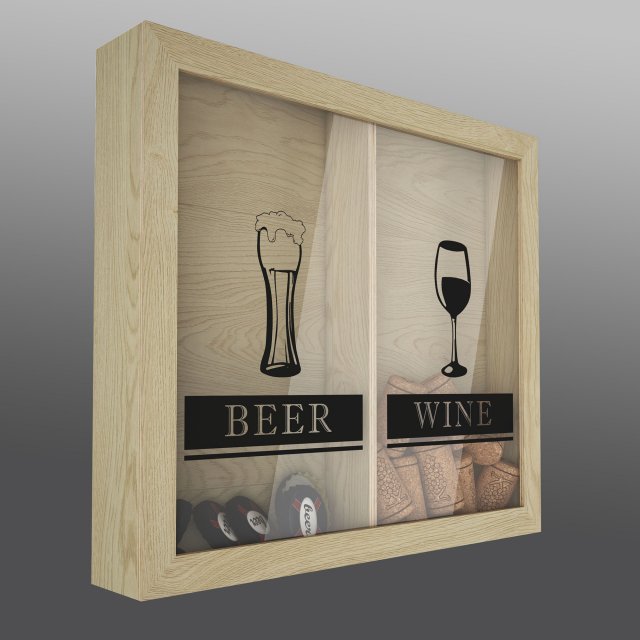 wine and beer box Modelo 3D .c4d .max .obj .3ds .fbx .stl .blend 