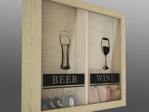 wine and beer box 3D Model