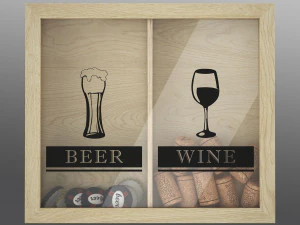 wine and beer box 3D Model