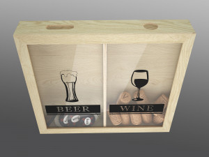 wine and beer box Modelo 3D