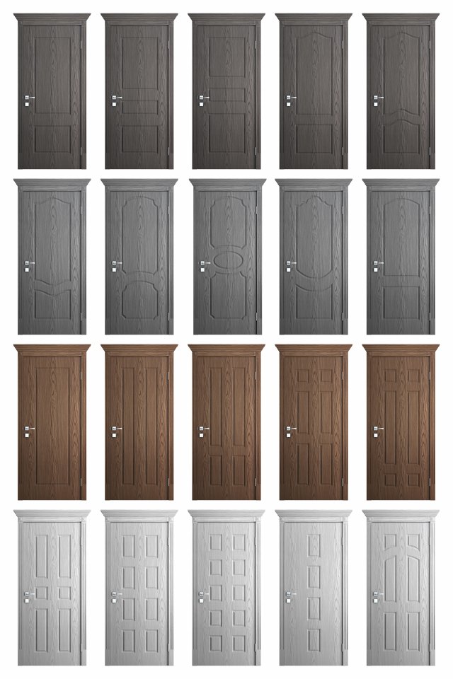 classic doors pack 20 items Modello 3D .c4d .max .obj .3ds .fbx .stl .blend