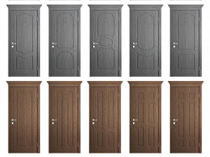 portas cl&aacute;ssicas pack 20 itens Modelo 3D