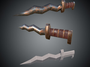 mu online lowpoly swords pack 1 3D Model