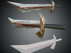 mu online lowpoly swords pack 1 3D Model