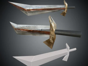 mu online lowpoly swords pack 1 3D Model
