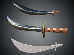 mu online lowpoly swords pack 1 3D Model