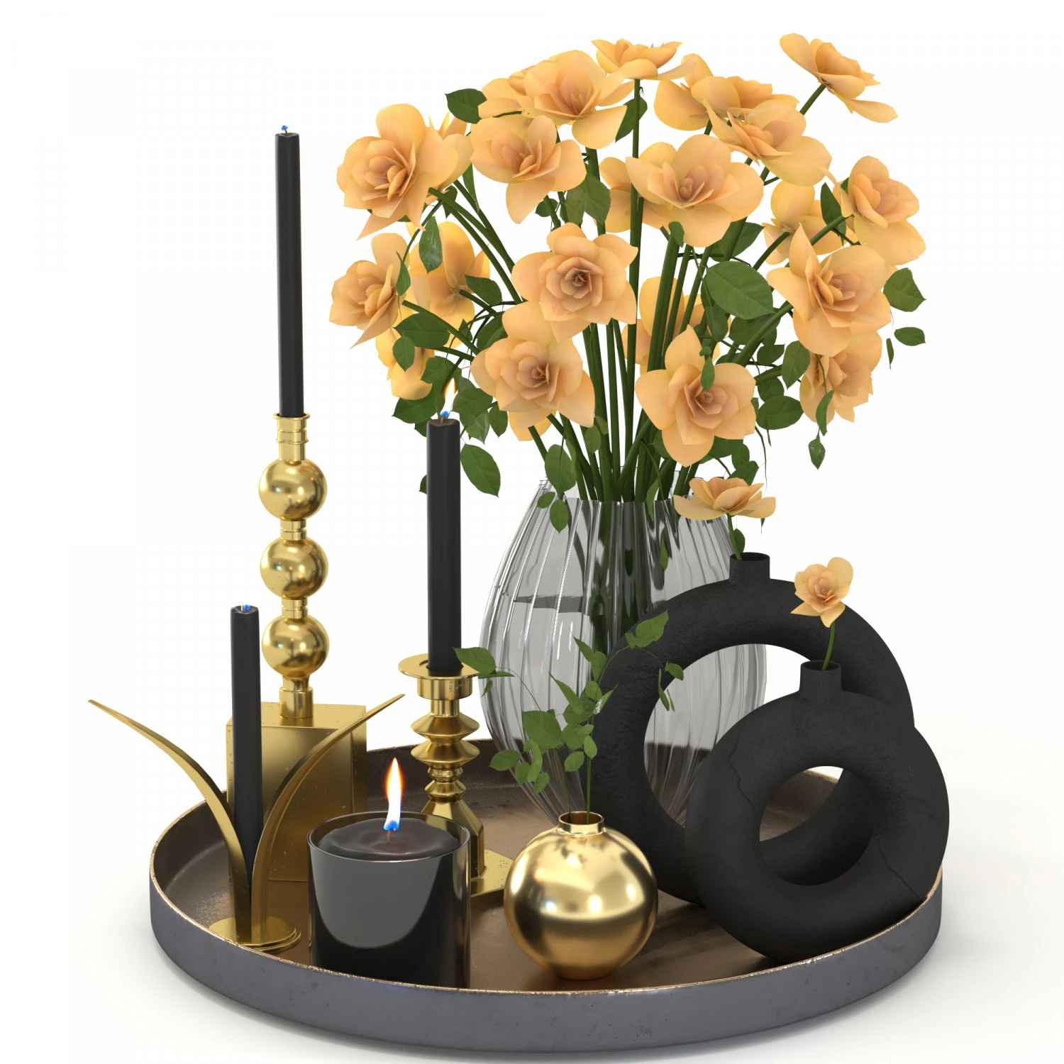decorative set 3D Model .c4d .max .obj .3ds .fbx .stl .blend 