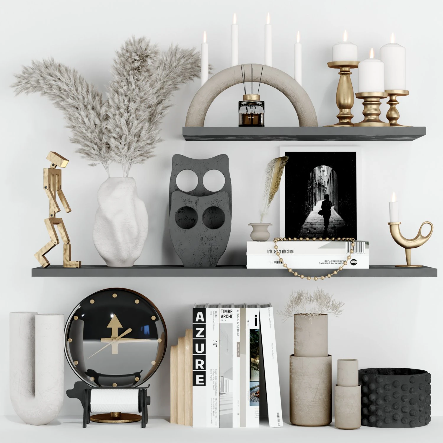 decorative set vol 02 3D Model .c4d .max .obj .3ds .fbx .stl .blend