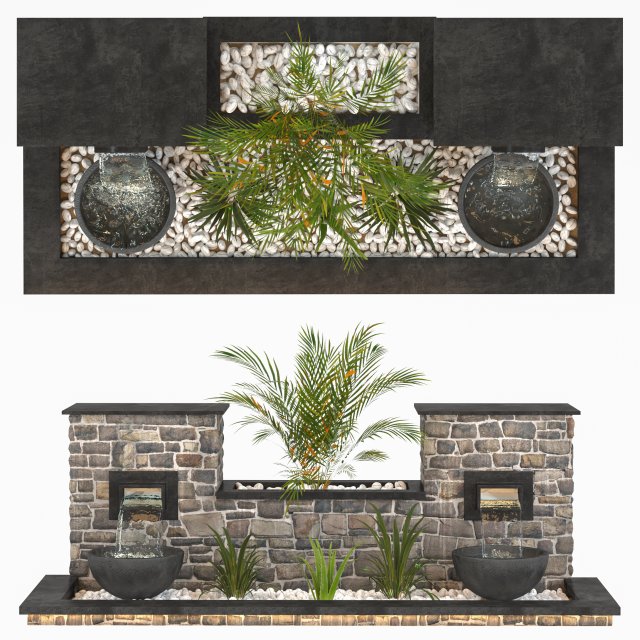 Fountain vol 02 3D Model .c4d .max .obj .3ds .fbx .stl .blend 