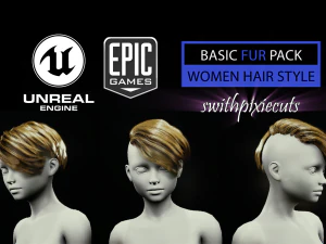 Sam arrumando o penteado em tempo real, motor irreal 46 Modelo 3D