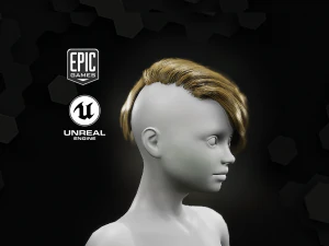 sam grooming real-time hairstyle unreal engine 46 3D Model