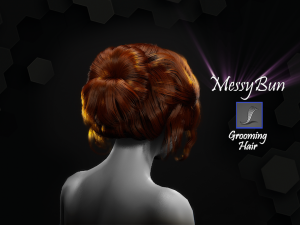messybun grooming real-time hairstyle unreal engine 4 Model 3D