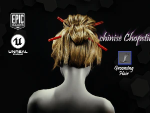 pauzinho chin&ecirc;s arrumando penteado em tempo real motor irreal 46 Modelo 3D