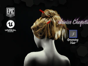 pauzinho chin&ecirc;s arrumando penteado em tempo real motor irreal 46 Modelo 3D