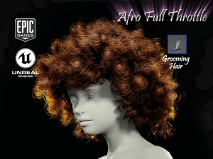 afro full throttle grooming real-time hairstyle unreal engine 4 Modèle 3D