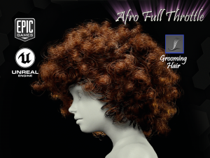 afro full throttle grooming real-time hairstyle unreal engine 4 Modèle 3D