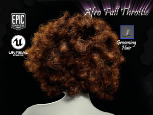afro full throttle grooming real-time hairstyle unreal engine 4 Modèle 3D