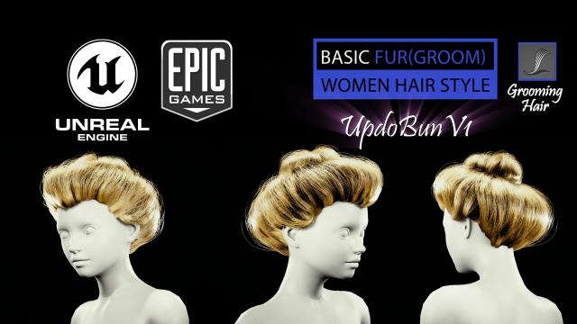 updobunv1 styles groom for ue4 3D-Modell .c4d .max .obj .3ds .fbx .stl .blend 