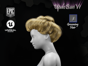 updobunv1 styles groom for ue4 3D-Modell