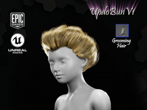 updobunv1 styles groom for ue4 3D-Modell