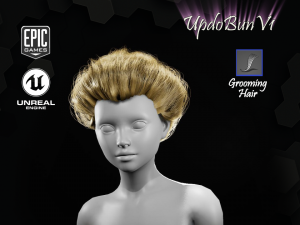 updobunv1 styles groom for ue4 3D-Modell