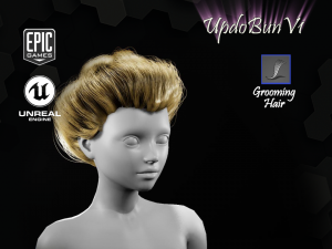 updobunv1 styles groom for ue4 3D-Modell