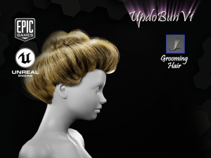 updobunv1 styles groom for ue4 3D-Modell