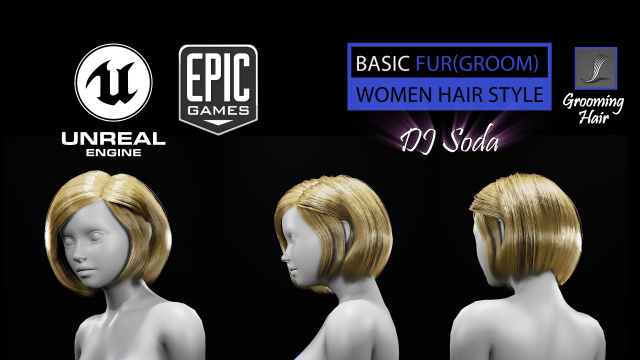 dj soda grooming real-time hairstyle unreal engine Modello 3D .c4d .max .obj .3ds .fbx .stl .blend 