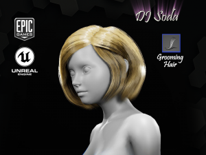 dj soda grooming real-time hairstyle unreal engine Modello 3D