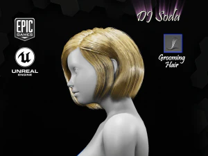 dj soda grooming real-time hairstyle unreal engine 3D Model