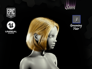 sam grooming real-time hairstyle unreal engine 46 3D Model